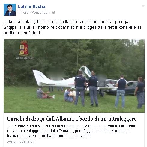 lul basha avioni droges postim
