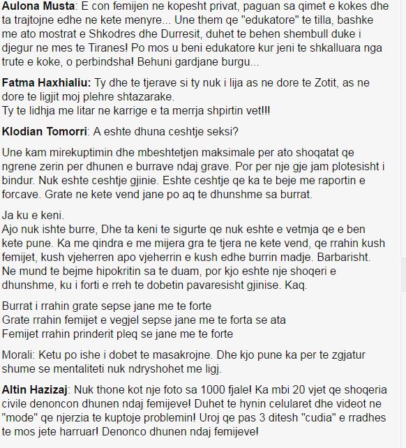 reagimet e kolegve