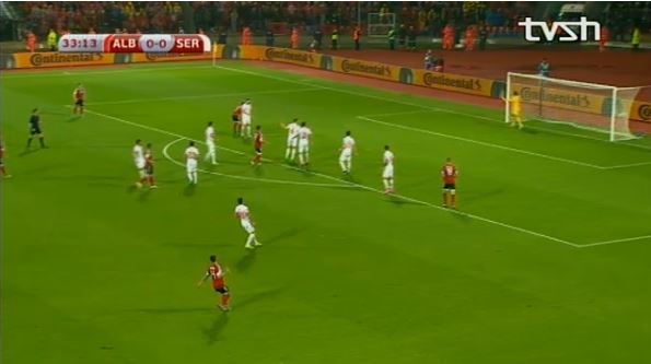 shqiperi serbi direkt 4 goditje ne porte nga lila