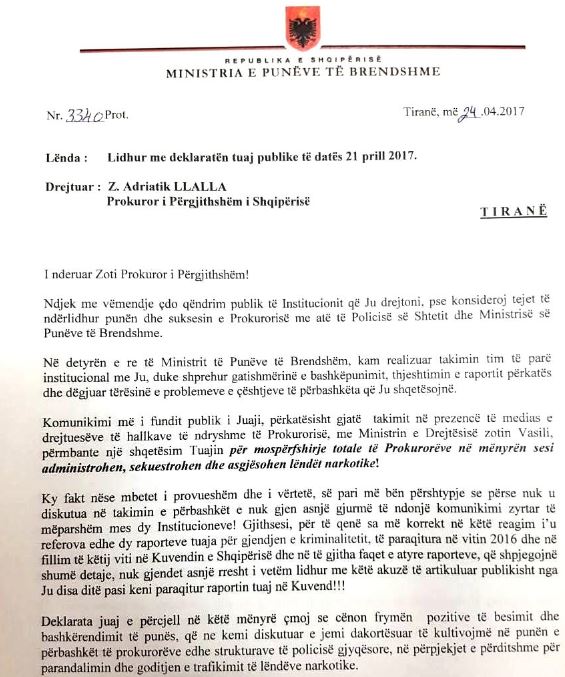 xhafaj faskimile leter