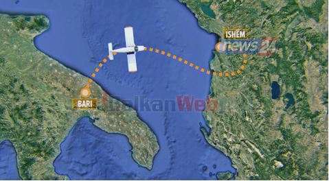 VIDEO 3D/ Ja rruga e avionit të nisur nga Bari dhe ulja në pistën e Ishmit