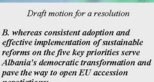 Draftrezoluta për Shqipërinë, PE: Polarizimi politik rrezikon integrimin