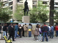 Protestë kundër papunësisë te Partizani i Panjohur