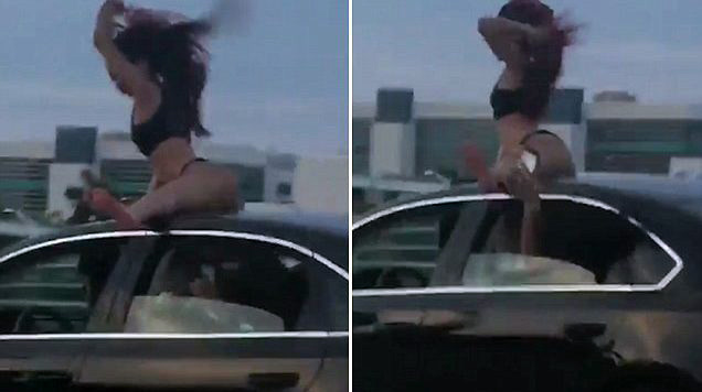 VIDEO & FOTO/ Bën “twerk” mbi makinë, vajza shpërqendron shoferët në autostradë
