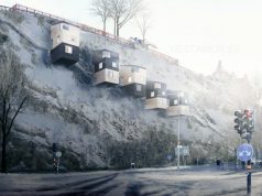 FOTO GALERI/ Ndërtohen shtëpi 50 metra katrorë në majë të shkëmbit