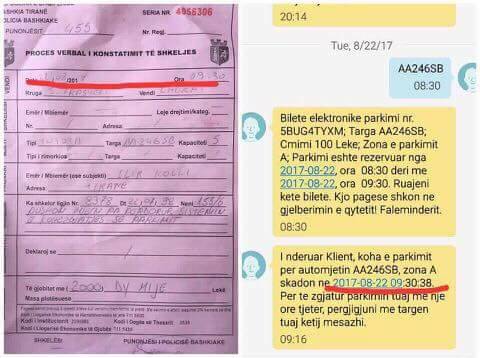 bileta e parkimit
