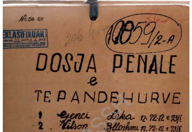 dosja Vilson Blloshmi - Genc leka