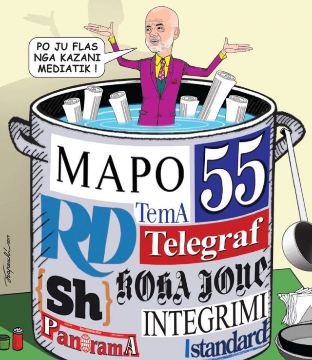 Edi Rama, kazani mediatik