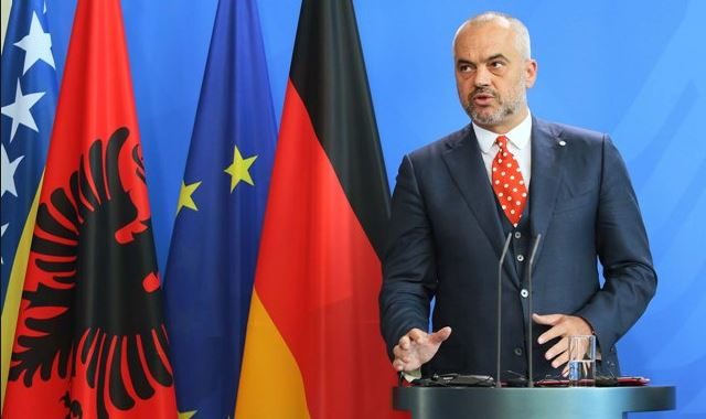 edi rama flag germanu ue albania