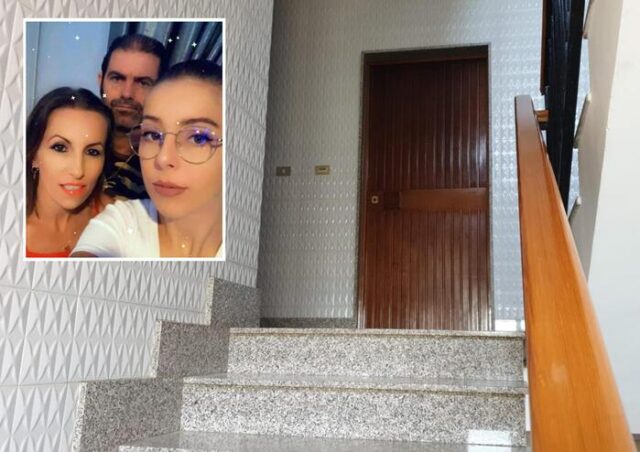 COMBO con il luogo dell'omicidio e la foto della famiglia